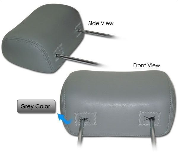 DLAA 7" Grey Leather Headrest TFT Monitor w/ DVD/VCD/MP3/CD [7002Grey